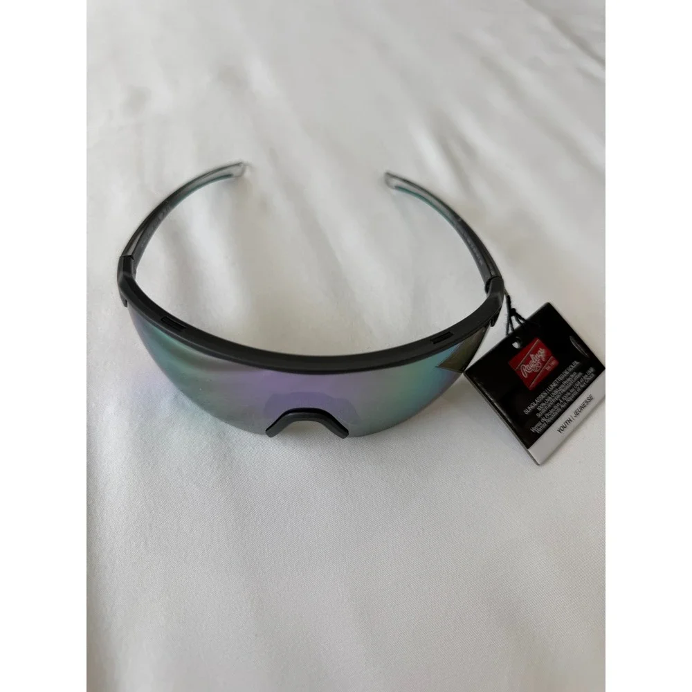 Rawlings Youth Sport Sunglasses Matte Black Green Purple Mirror RY SMU 23 309